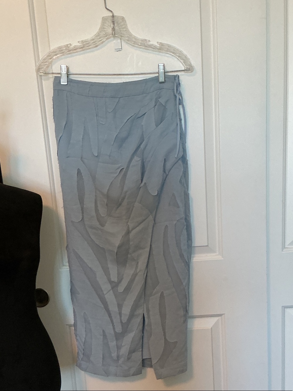 Jonathan Simkhai Yuna transparent layered midi skirt with slit 2